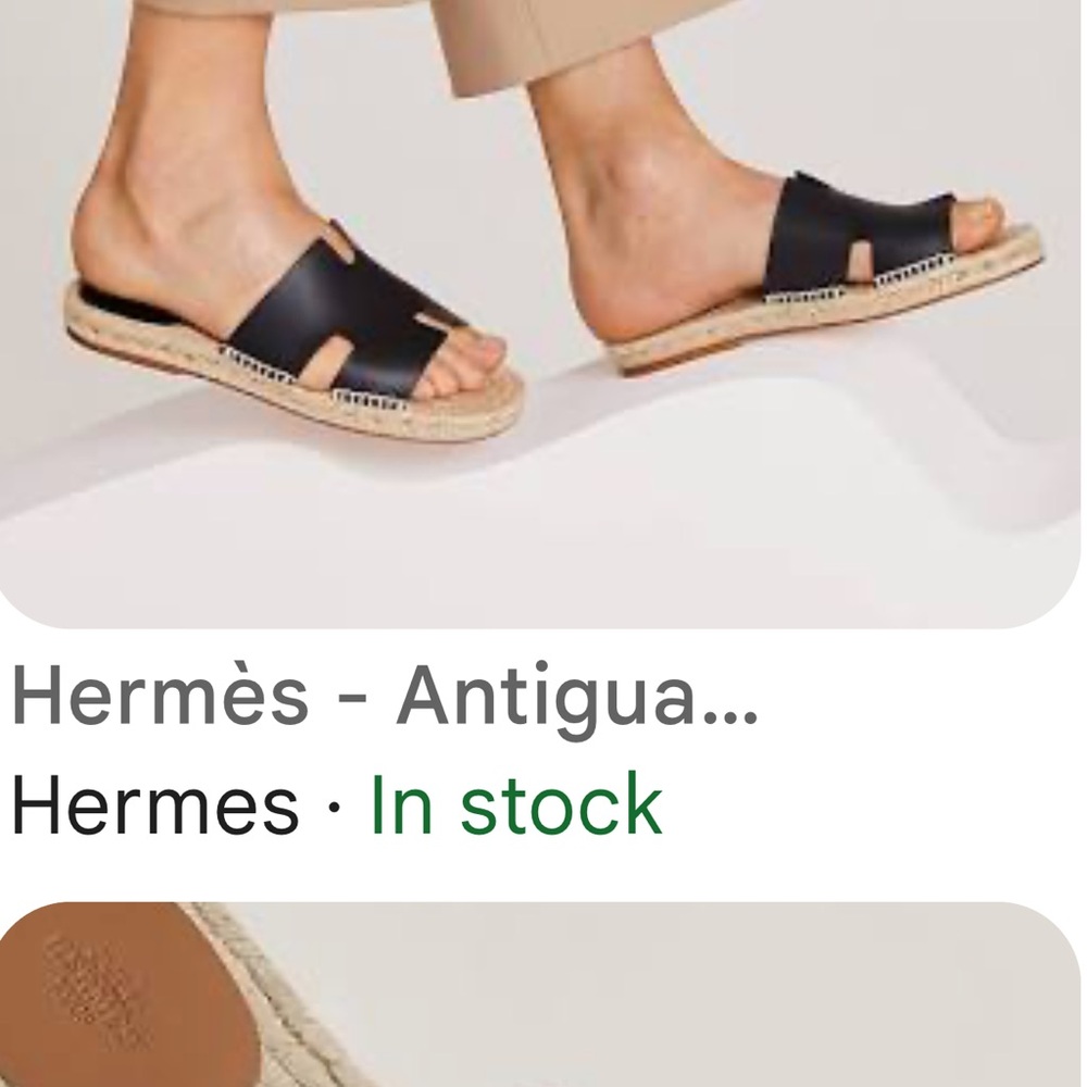 Hermès Black Antigua Sandals-worn a few times-Sz 39
